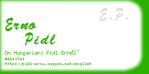 erno pidl business card